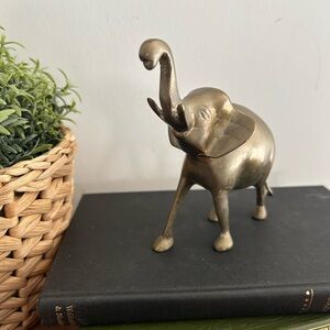 Solid Brass Elephant Trunk Up MCM